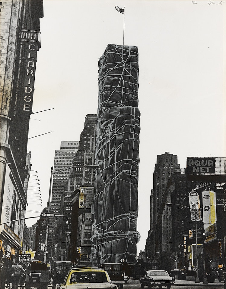 Allied Chemical Tower, Packed, Project for 1 Times Square, New York by Christo