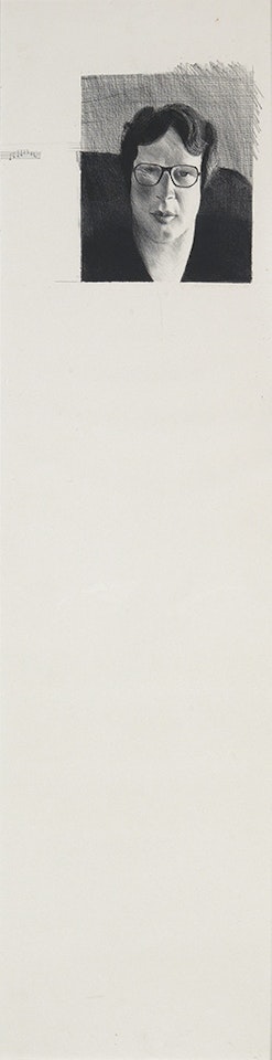 Michael Crichton by David Hockney
