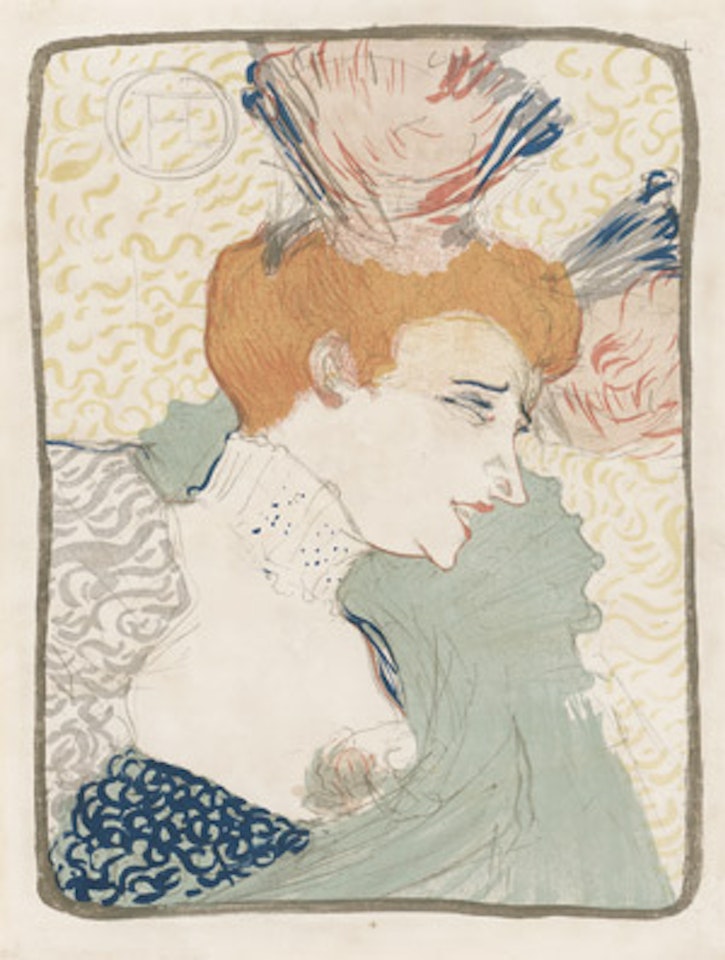 Mademoiselle marcelle lender, en buste by Henri de Toulouse-Lautrec