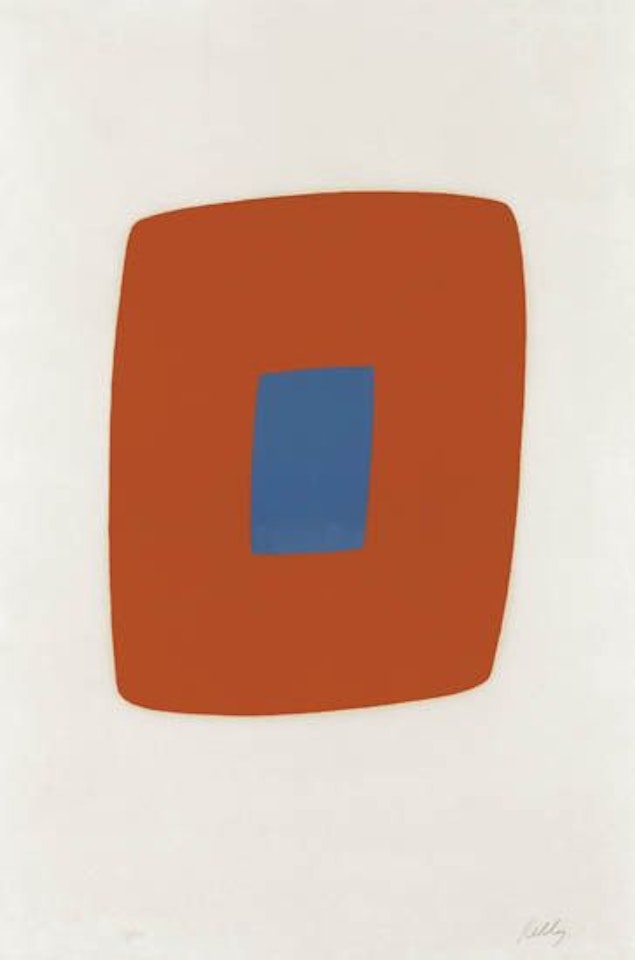 Orange with Blue by Ellsworth Kelly