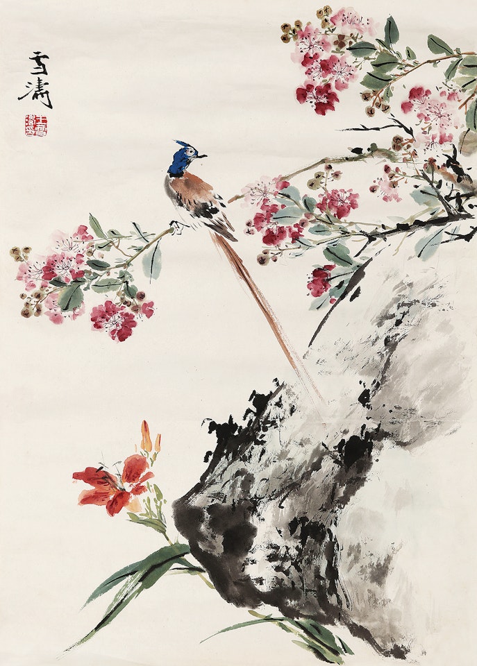 FLOWERS AND BIRD by Wang Xuetao