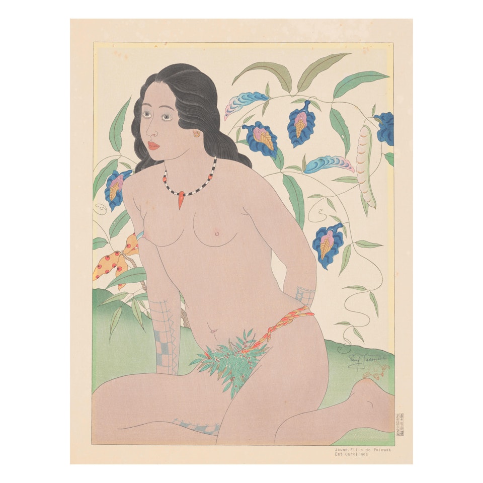 A Group of 3 Woodblocks (Miles 14; 26; 97) by Paul Jacoulet