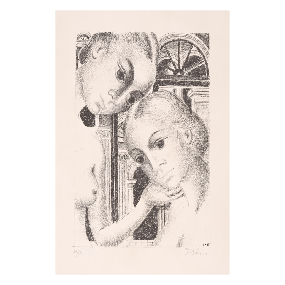Sunday Dress; Pompeian Women (Jacob 17; 41) by Paul Delvaux