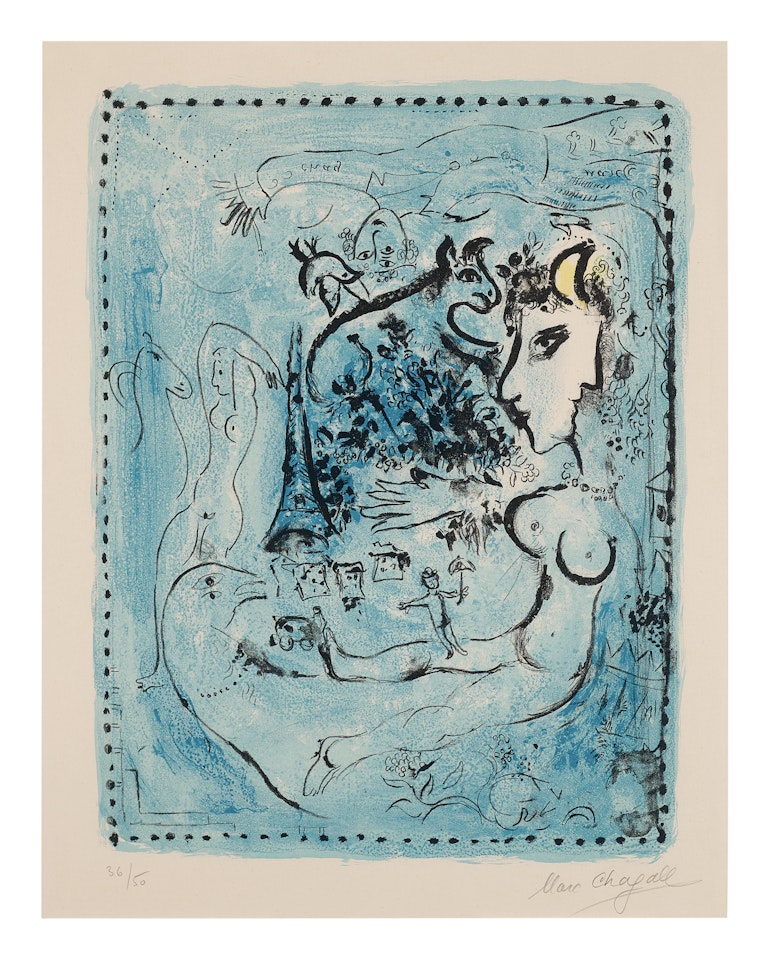 NOCTURNE (MOURLOT 386) by Marc Chagall
