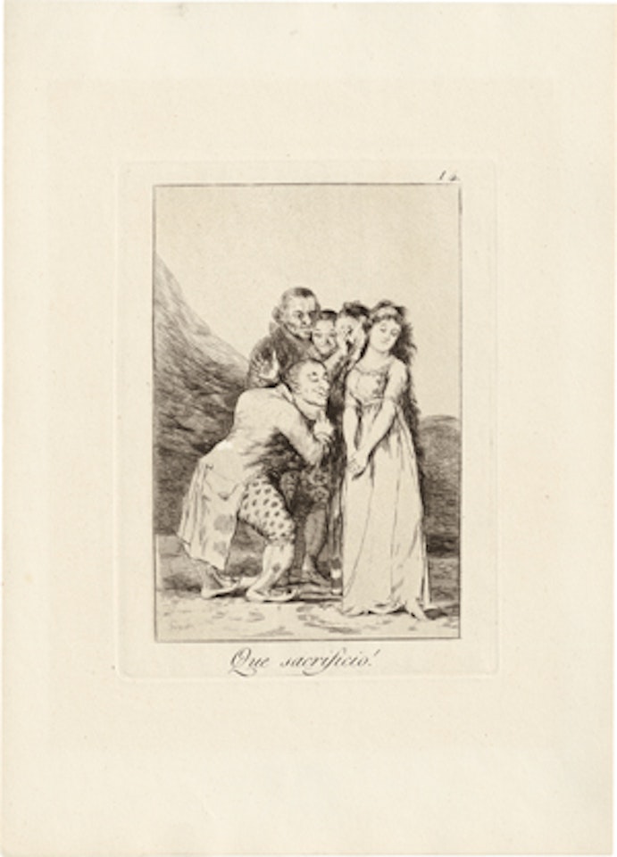 Que sacrificio!; Si quebró el cantaro by Francisco José de Goya