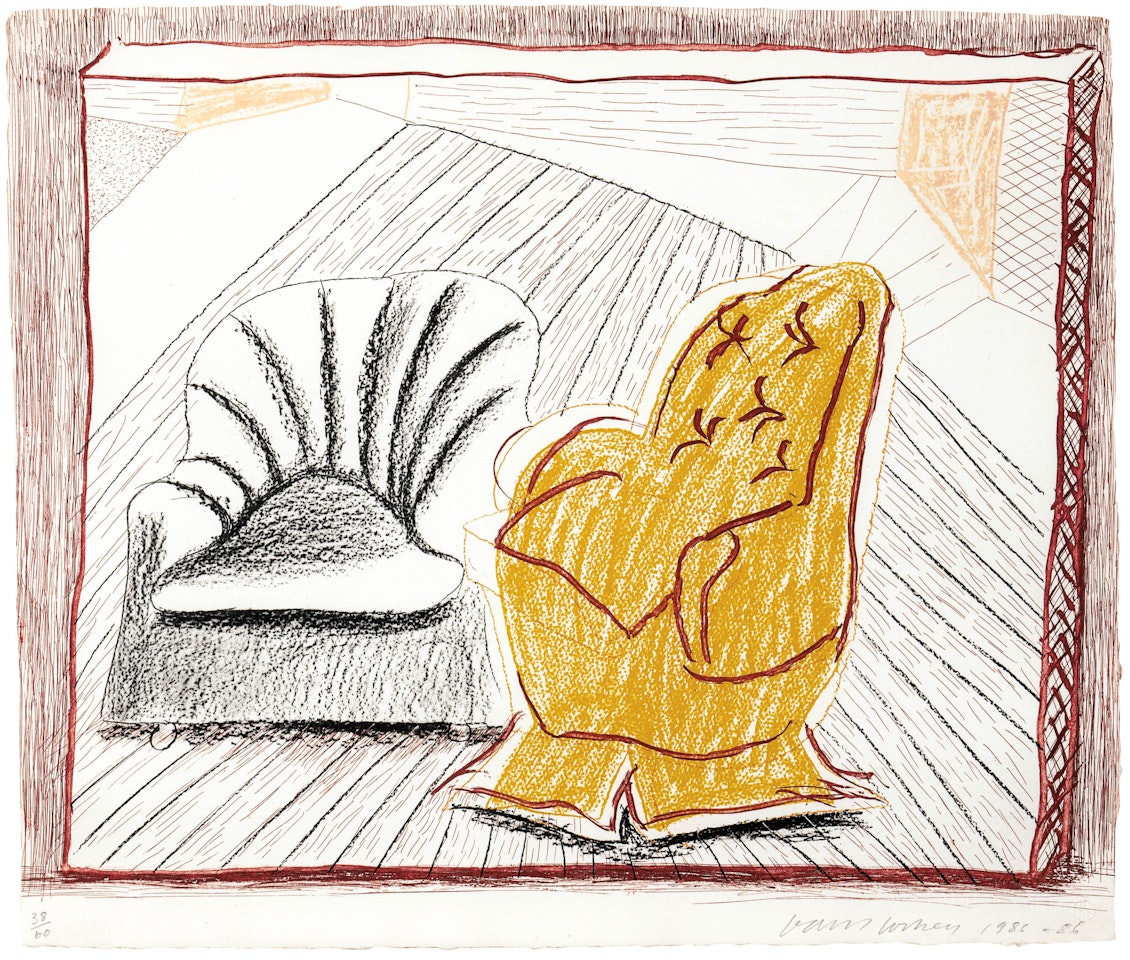 Portrait of Two Chairs by David Hockney