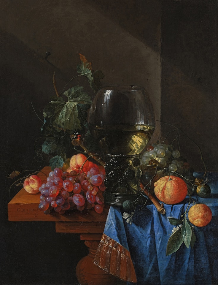 Still Life with a Roemer, Grapes, Apricots, and Oranges by Cornelis de Heem