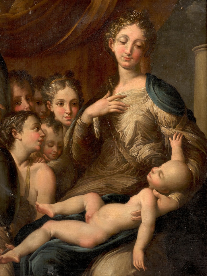 La Madone au long cou (fragment) by Italian School