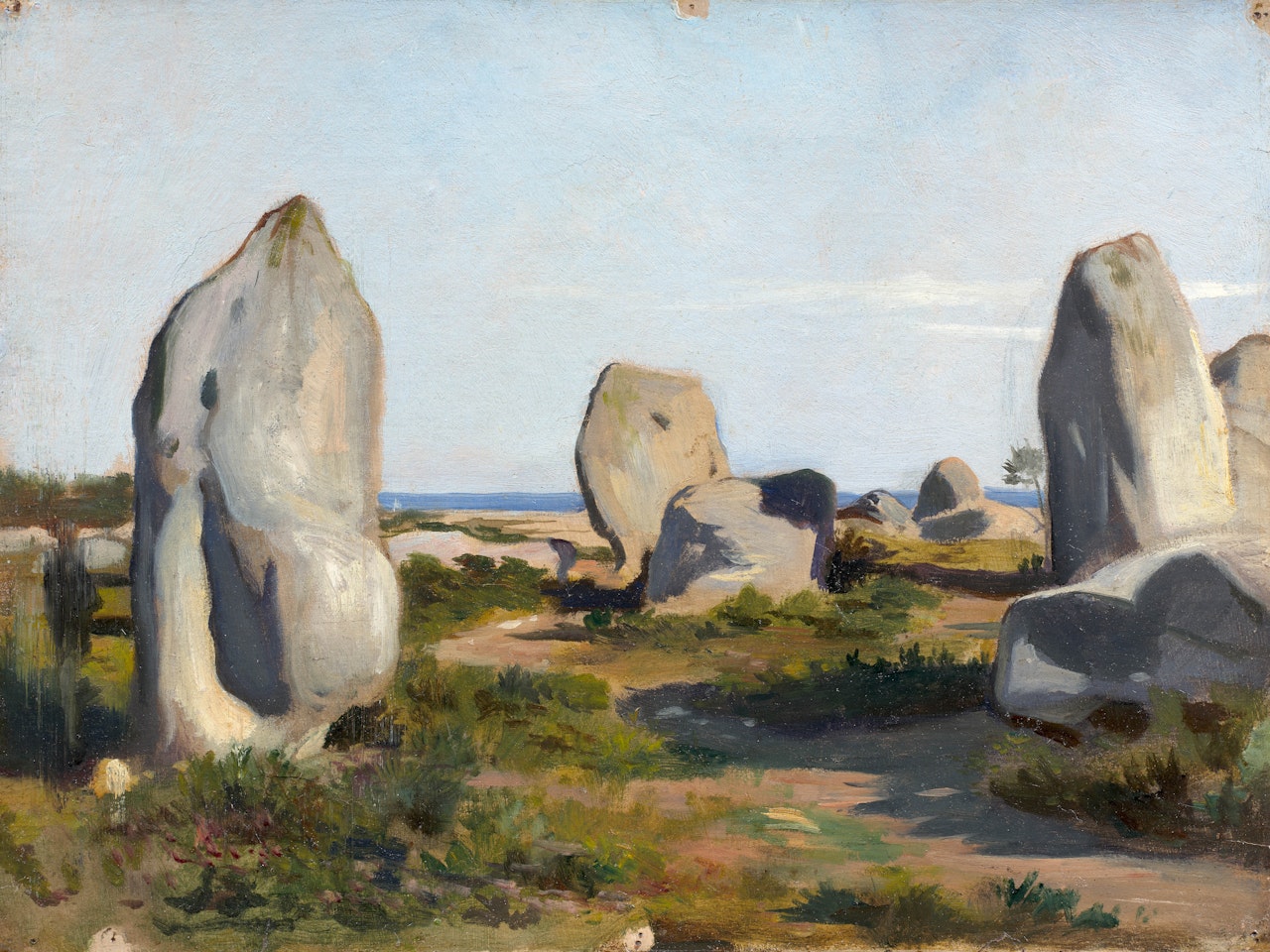 Les menhirs près de Carnac by French School