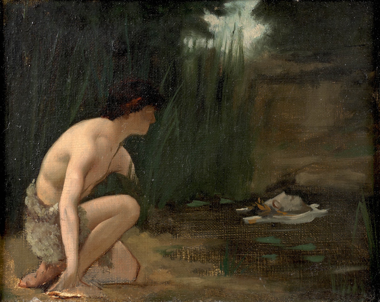 Berger découvrant la tête d"Orphée by French School