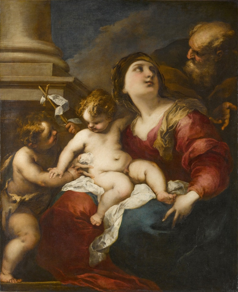 Holy Family with Saint John the Baptist by Valerio Castello