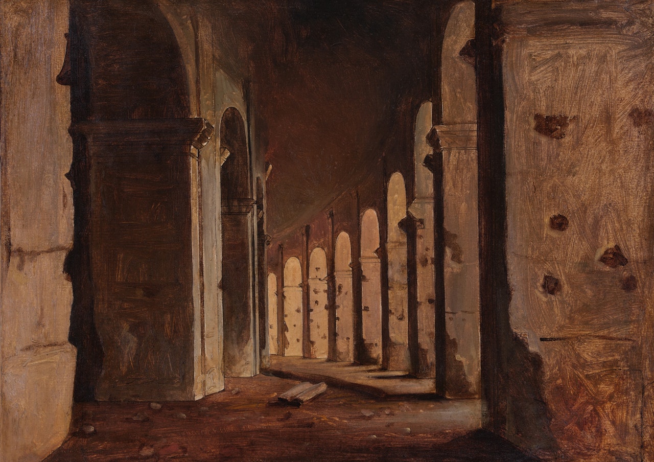 Interior of the Colosseum by French School