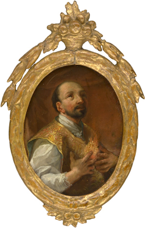 Two saints: St. Francis Xavier; St. Ignatius of Loyola by Italian School