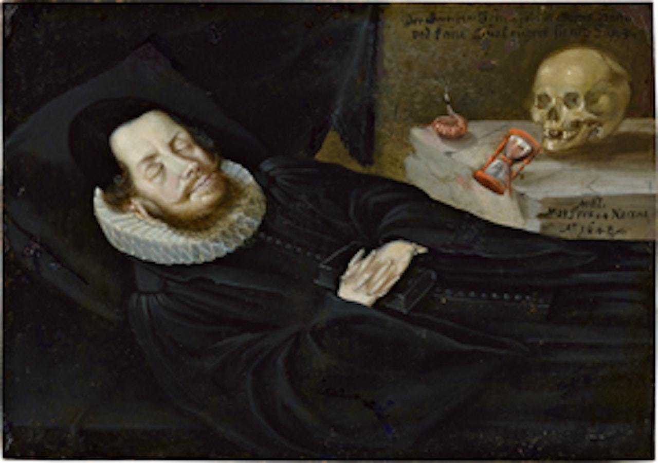 A nobleman on his deathbed by German School