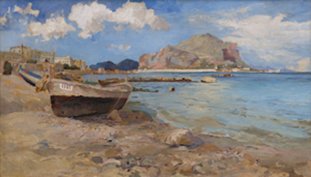 The Bay of Palermo with a view of Monte Pellegrino by German School
