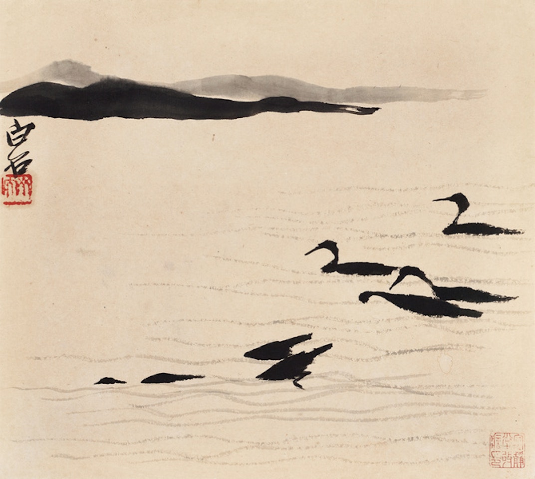 Pelicans by Qi Baishi