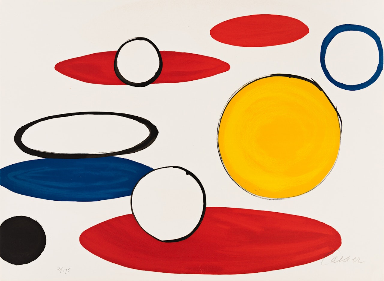 Our Unfinished Revolution (White Circles and Ellipses) by Alexander Calder