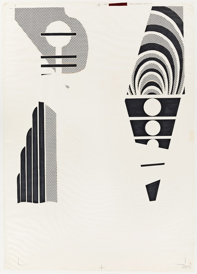 Three preparatory works for Lincoln Center Poster by Roy Lichtenstein