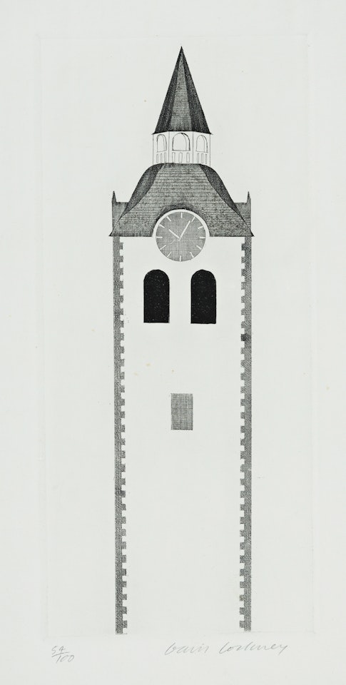 The Church Tower and the Clock by David Hockney