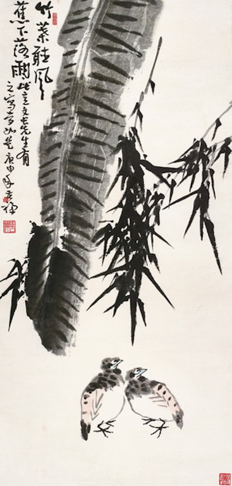 BASHO AND QUAIL by Li Kuchan