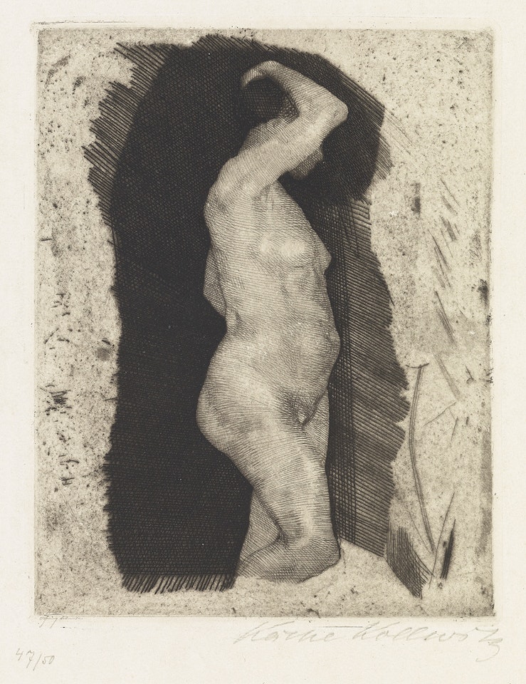 Stehender weiblicher Akt by Kathe Kollwitz