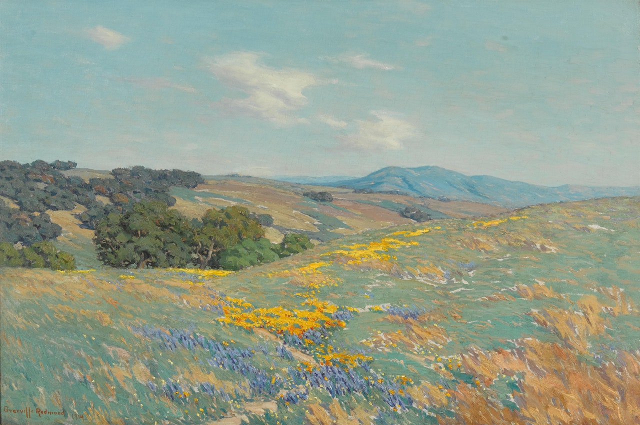 Poppies and Lupine by Granville Redmond