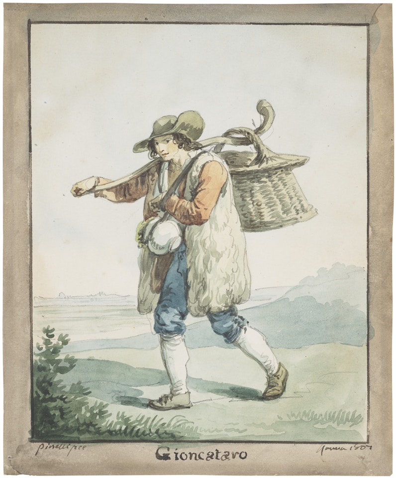 The ricotta seller (Gioncataro) by Bartolomeo Pinelli