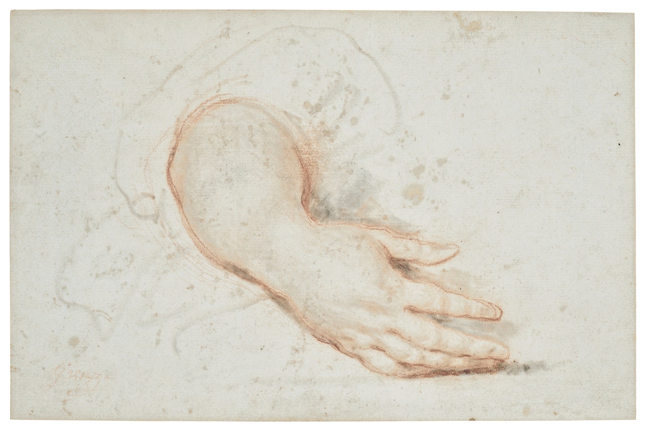 Study of a forearm by Jean-Baptiste Greuze
