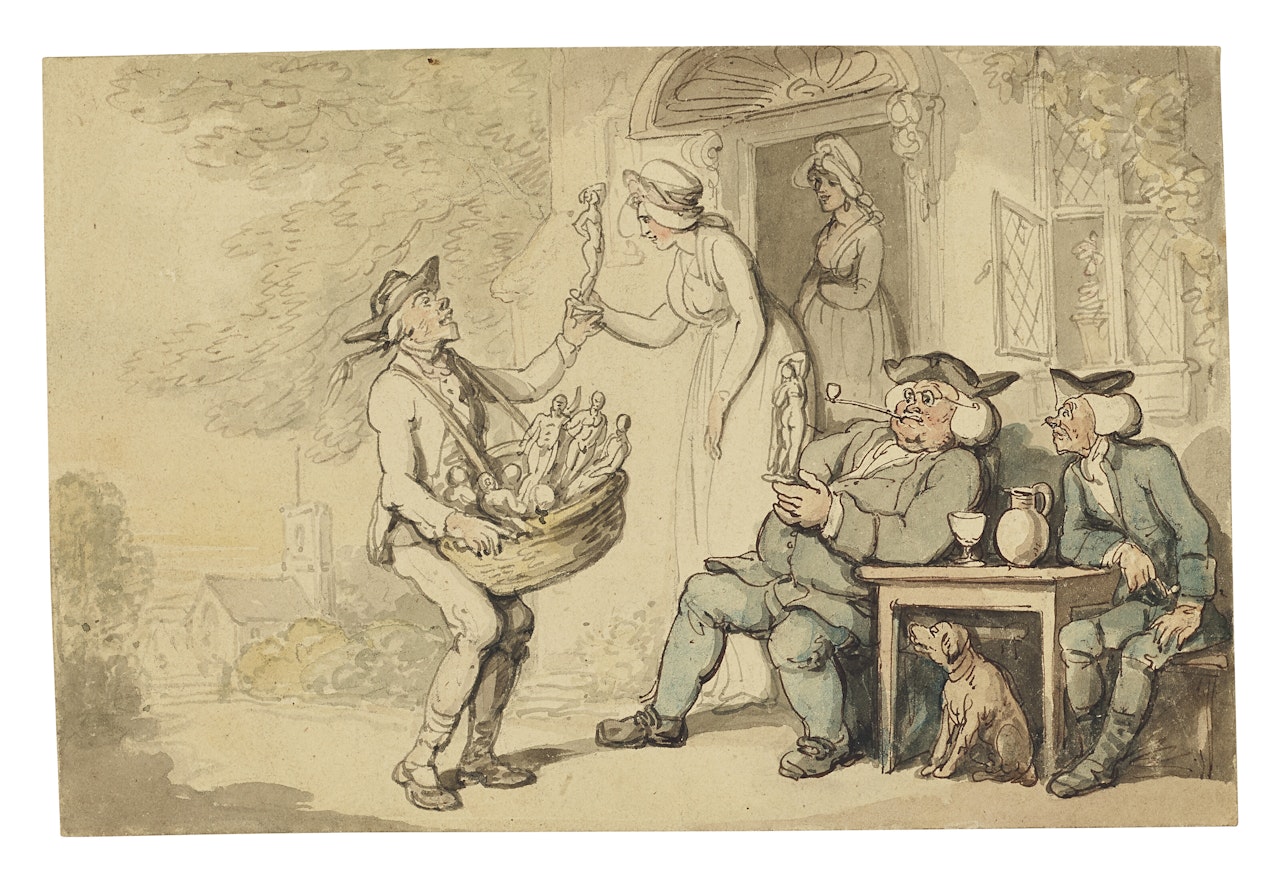 The statuette seller by Thomas Rowlandson