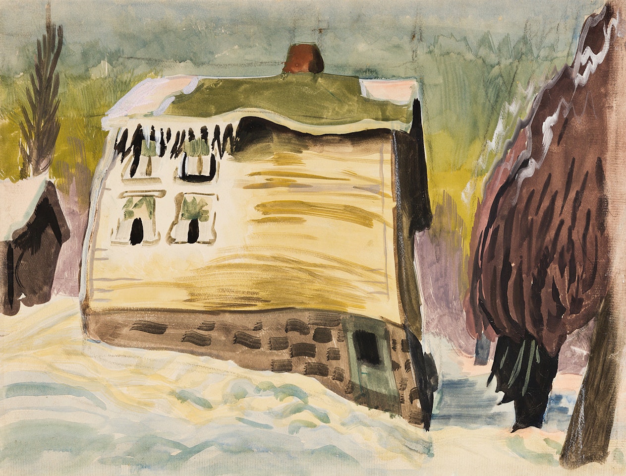 Frozen House in Winter by Charles Burchfield