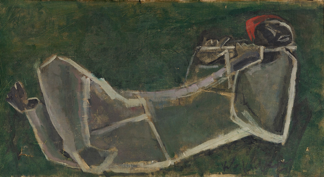 Reclining Figure Playing a Flute by Karl Knaths