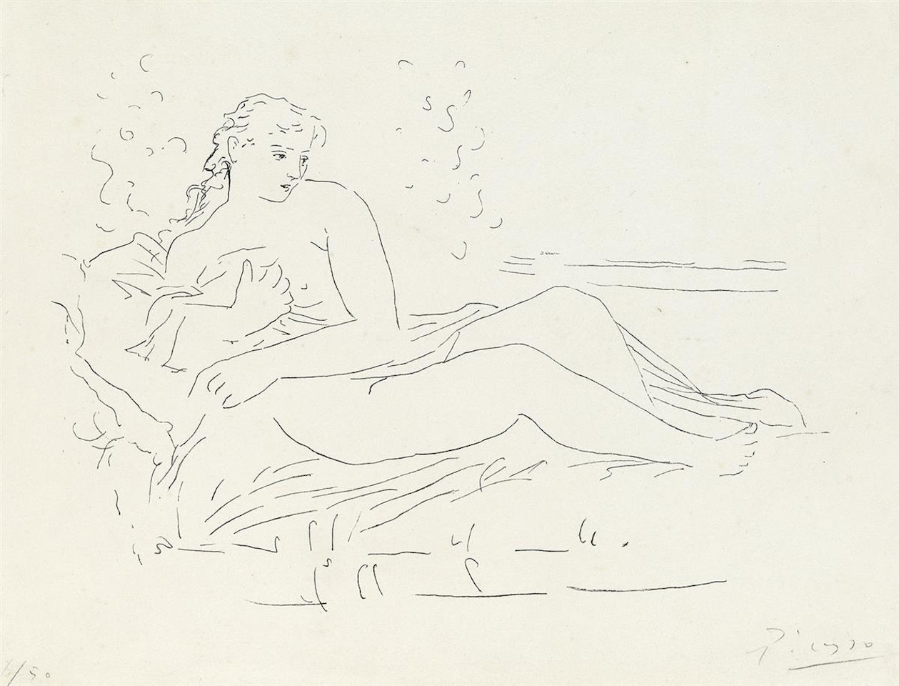 Femme couchée by Pablo Picasso