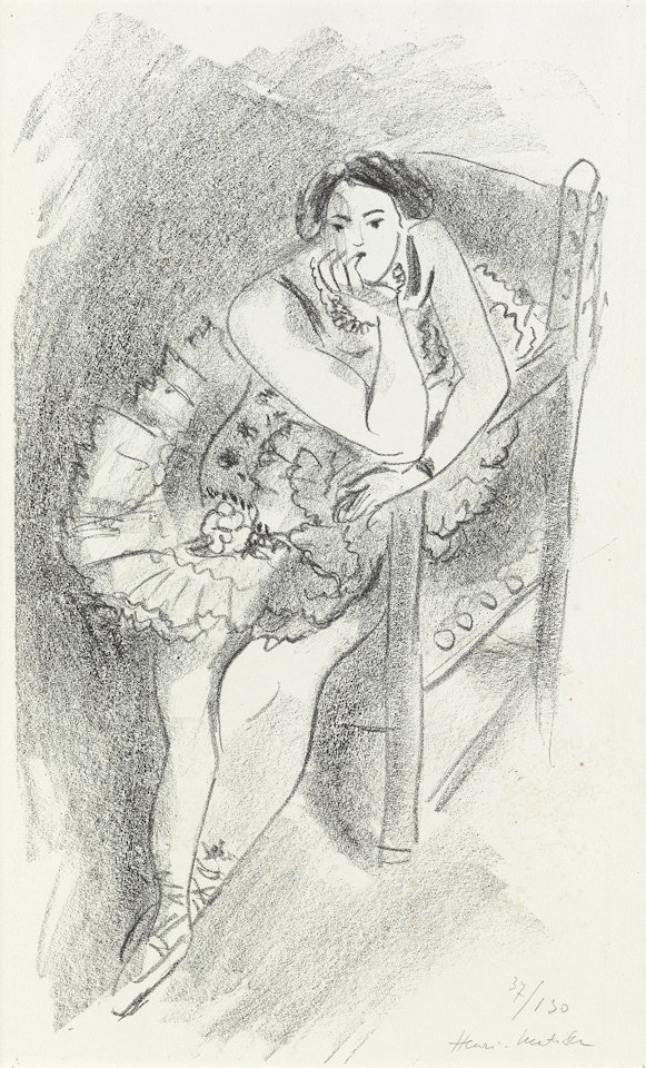 Danseuse au fauteuil de bois by Henri Matisse