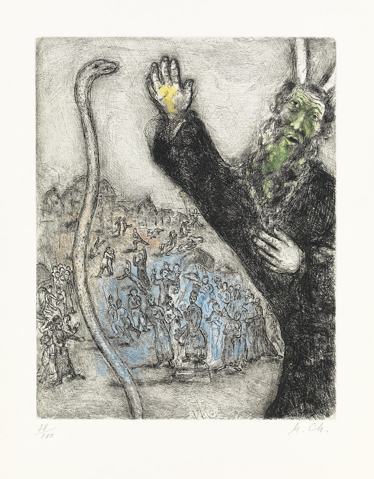 Moïse et le Serpent by Marc Chagall