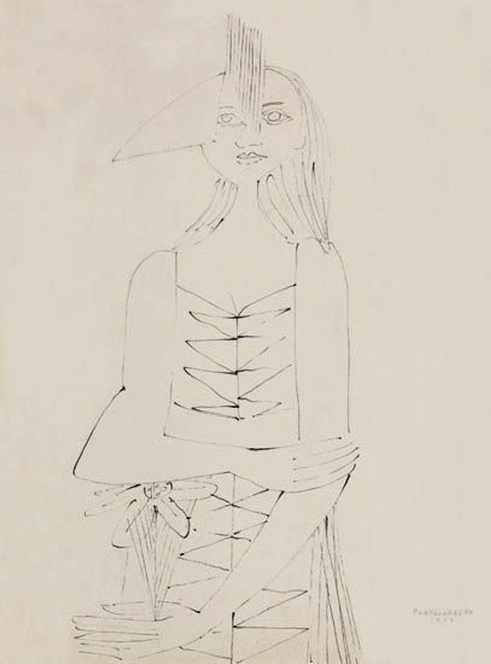 Girl with Flower by René Portocarrero