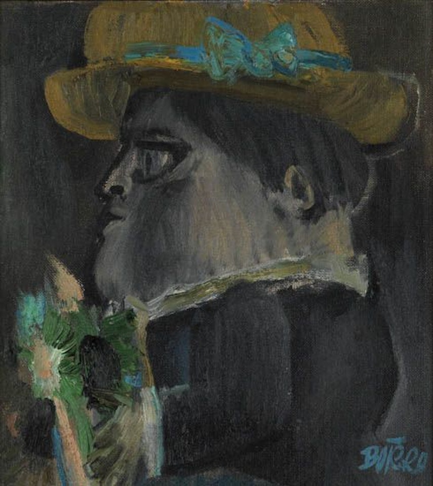 Figure in Profile with a Yellow Hat by Fernando Botero