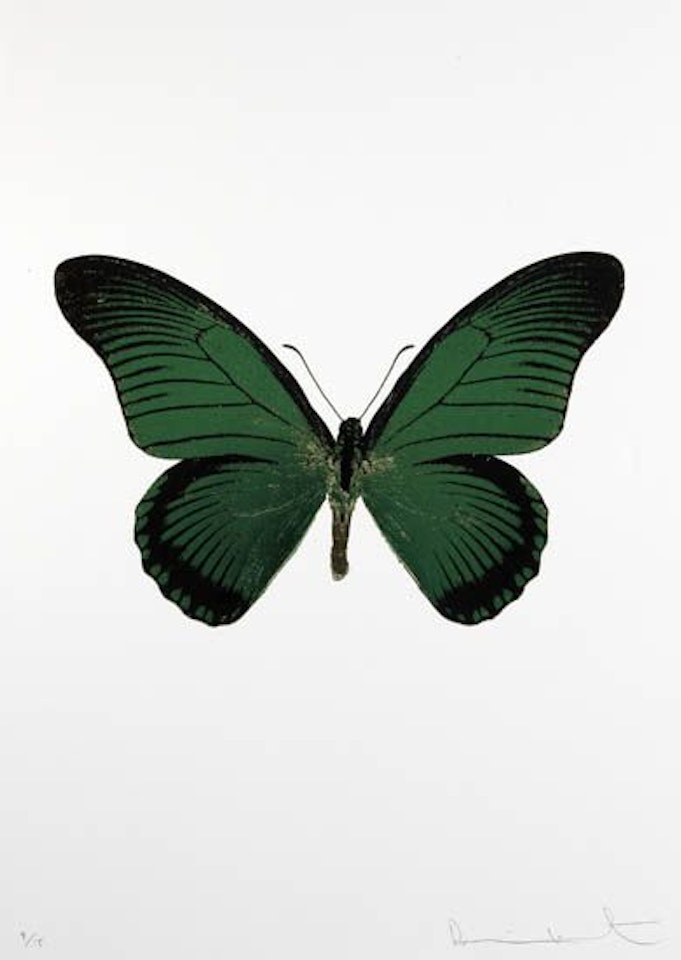 Souls IV--Emerald Green/ Raven Black/Cool Gold by Damien Hirst