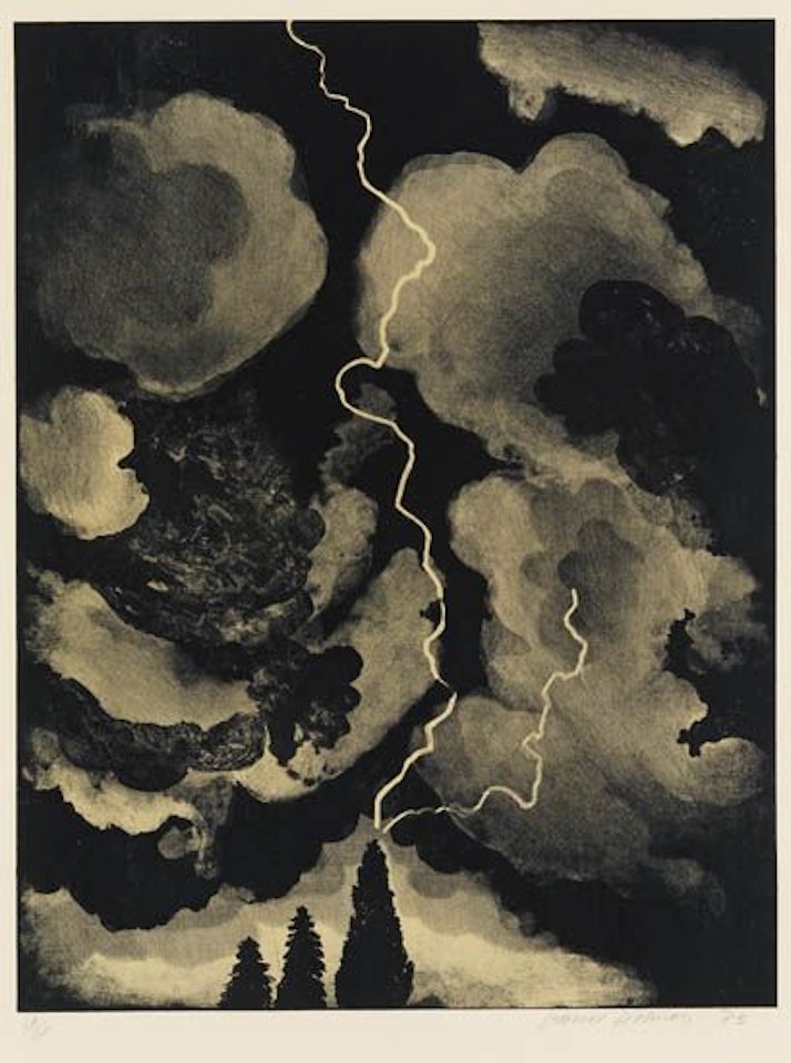 Study of Lightning Medium by David Hockney