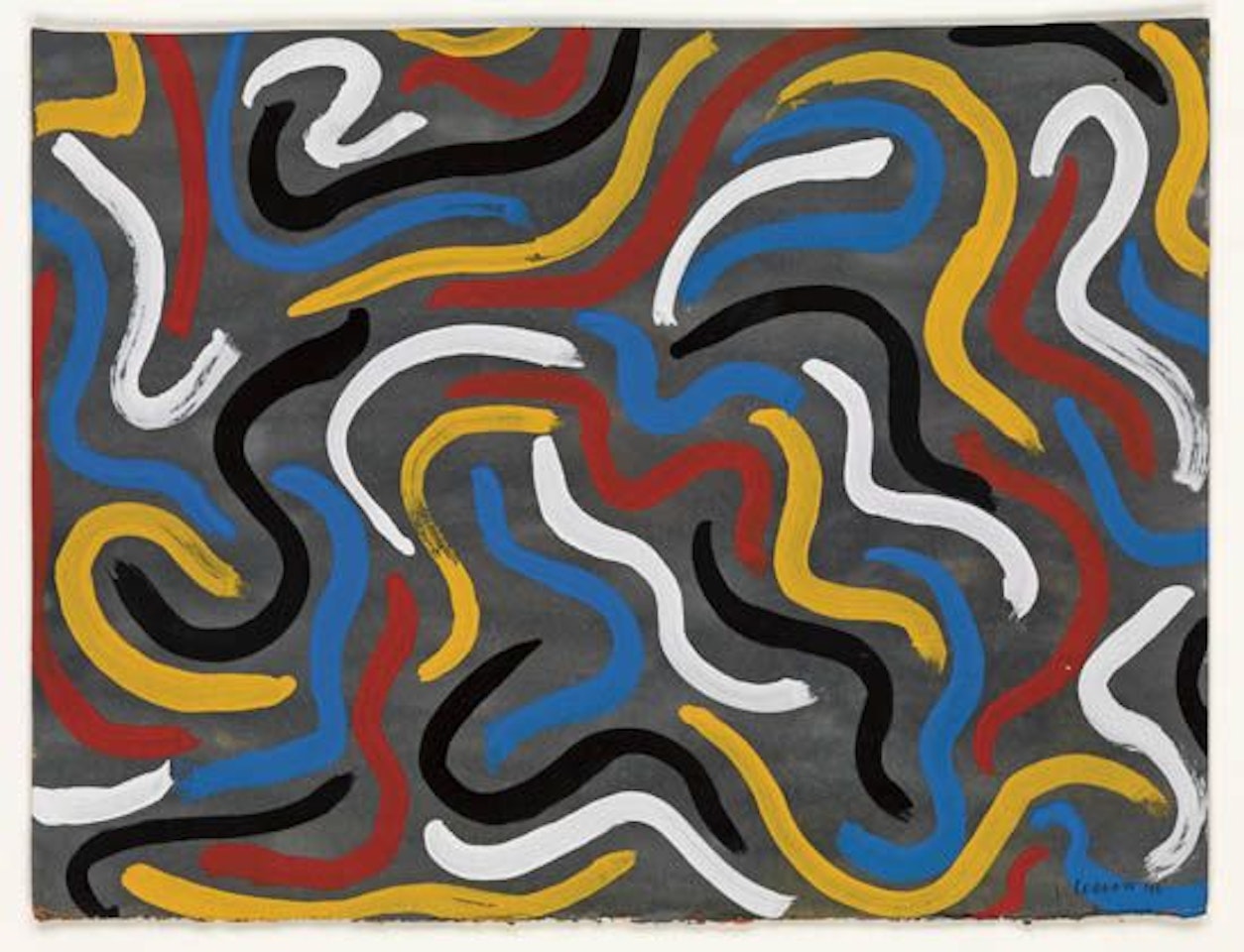 Untitled (Various Wavy Lines in Color) by Sol LeWitt