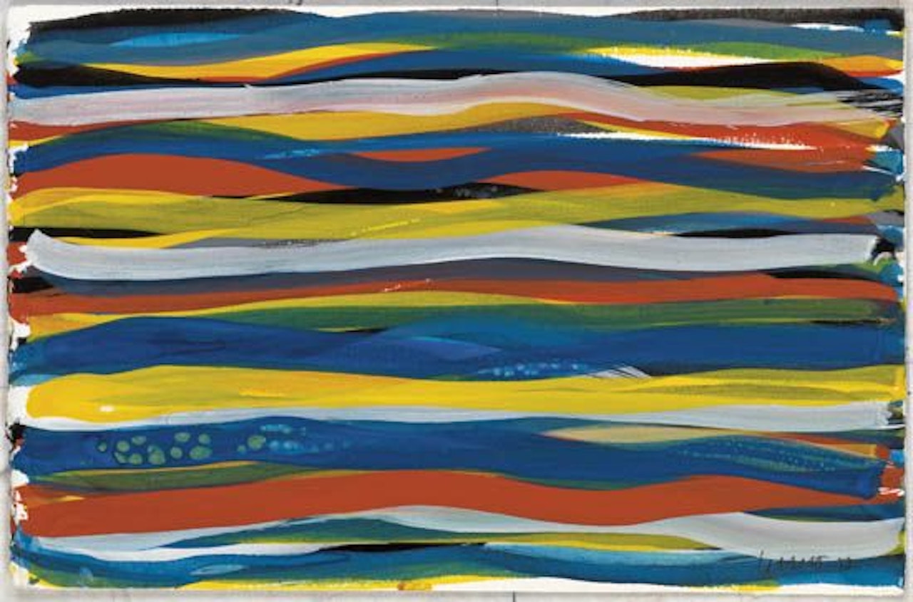 (Untitled) Horizontal Lines in Color by Sol LeWitt