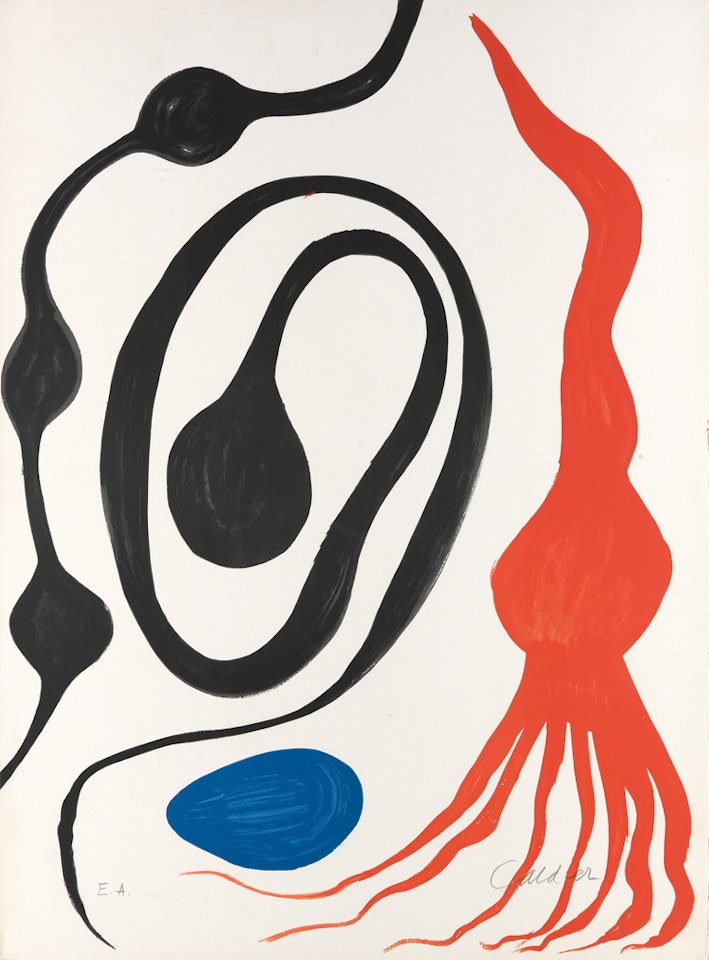 Aquatic Forms with Red Squid by Alexander Calder