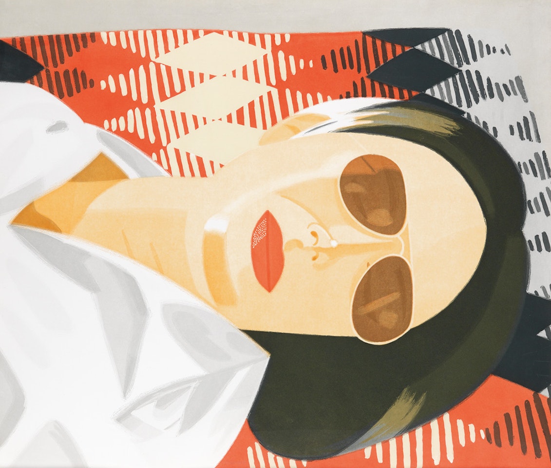 Reclining Figure/Indian Blanket by Alex Katz