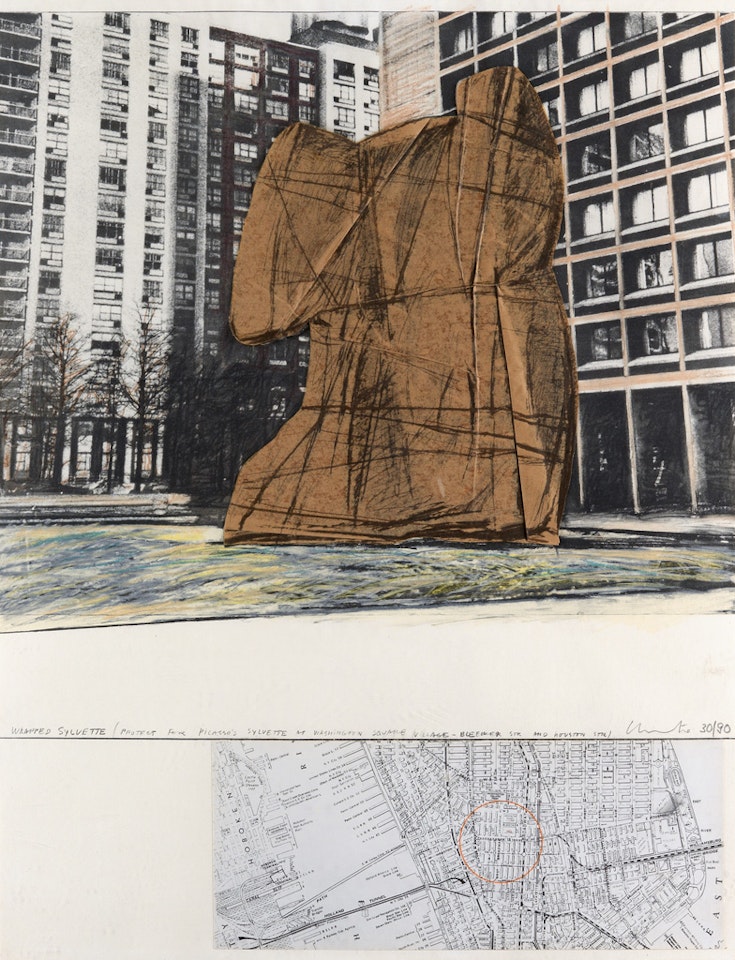 Wrapped Sylvette, Project for Washington Square Village, New York by Christo