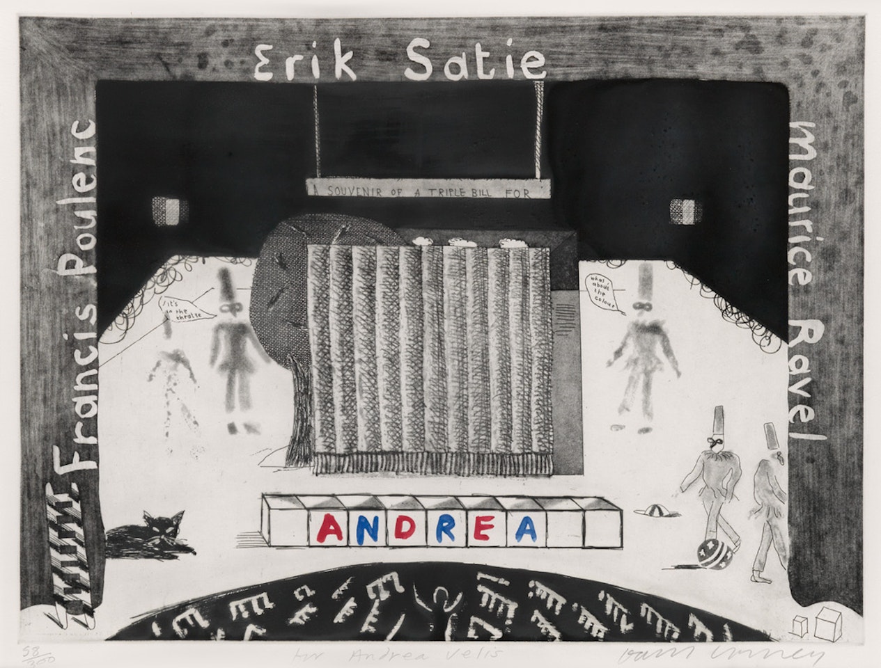 A Souvenir of a Triple Bill for Andrea Velis by David Hockney