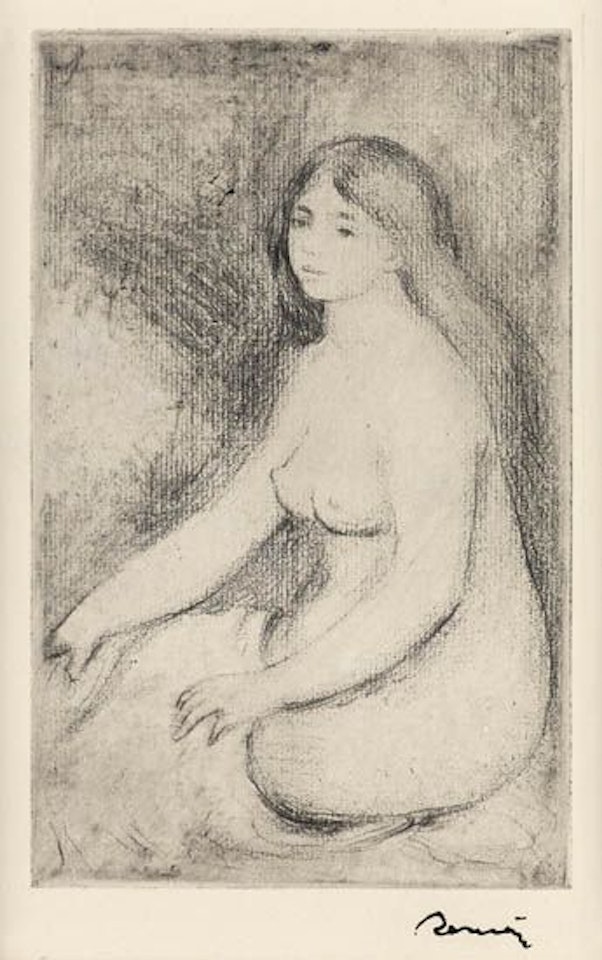 Baigneuse asise by Pierre-Auguste Renoir