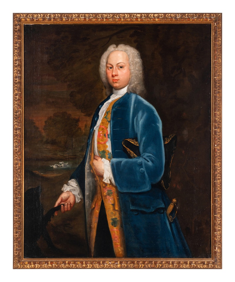 Portrait of a Gentleman in a Blue Coat by English School