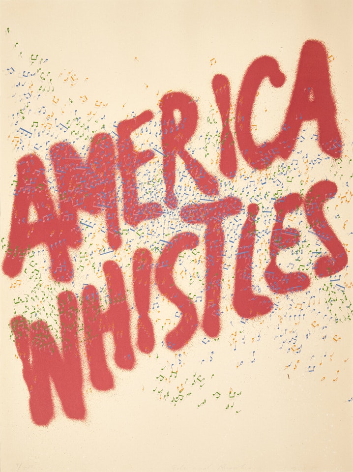 America Whistles (from the America: The Third Century portfolio) by Ed Ruscha