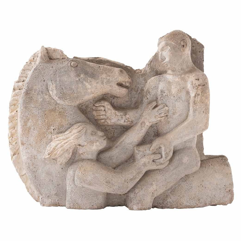 The letter, relief fragment by Francisco Zuñiga