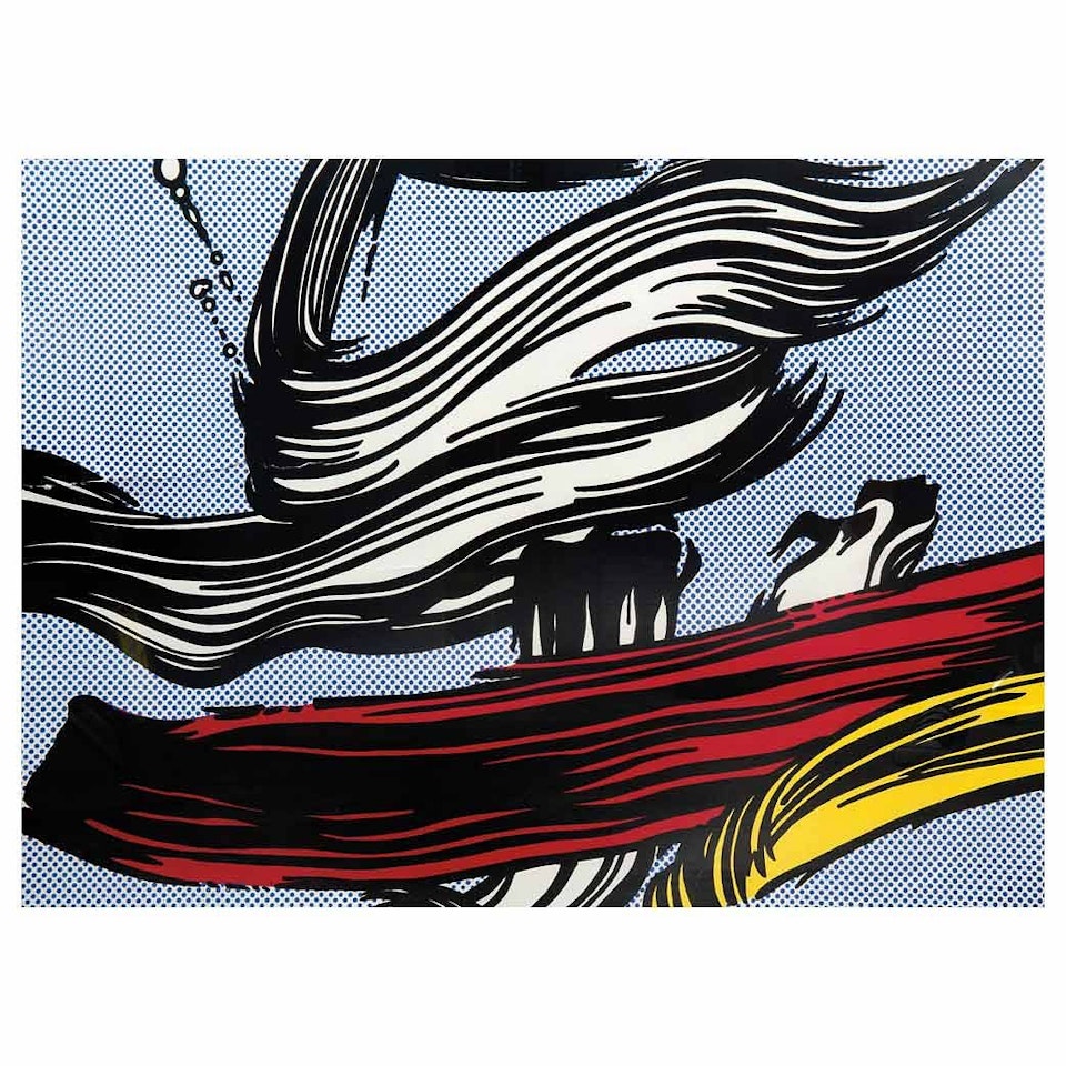 Brushstrokes Poster, from the Brushstrokes prints series by Roy Lichtenstein