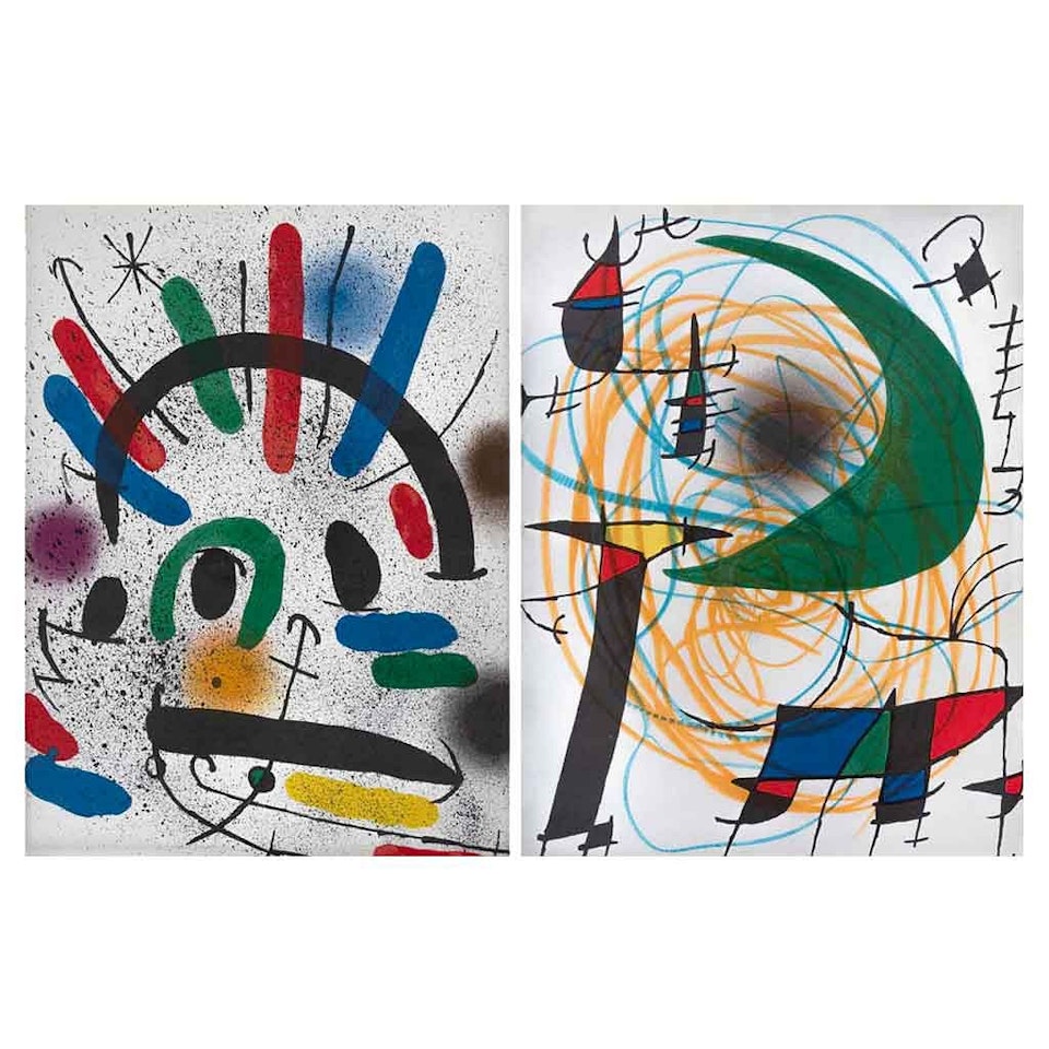 La lune verte (The green moon); Abstract composition by Joan Miró